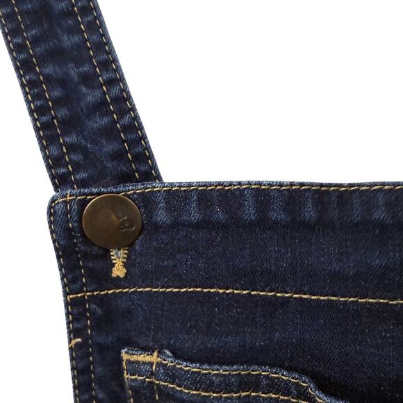 Hell Bunny Women's Bib Overalls Jeans Small Blue Stretch - Picture 11 of 16